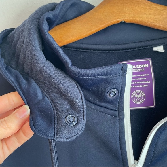 RARE Wimbledon Tennis Hooded Training Jacket Sweatshirt Midnight Size M - Picture 12 of 15